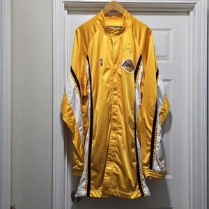 VTG Los Angeles Lakers Nike Team Issue 2001 Warm Up Jacket Signed Coby Karl 3XL‎